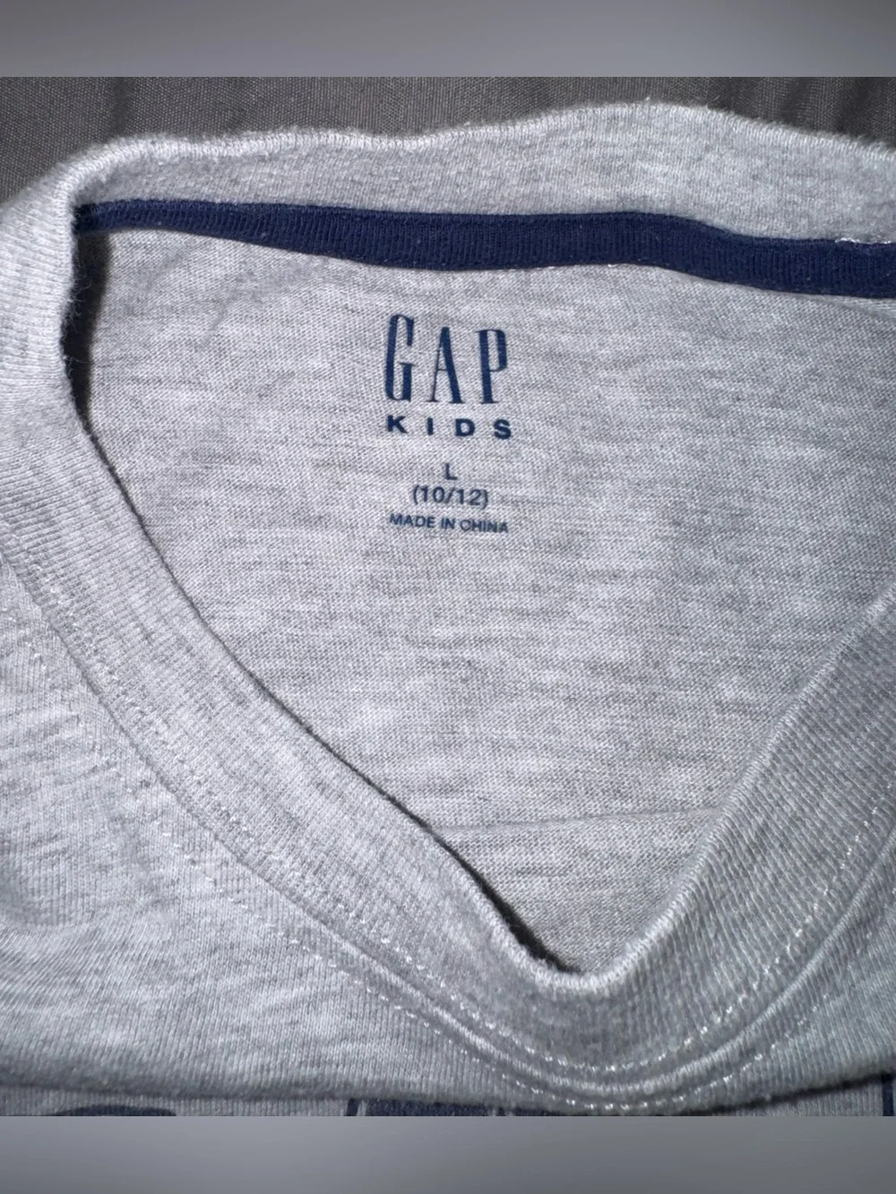 Gap Kids Original Logo T-Shirt Youth L 10/12 Gray Short Sleeve Graphic Tee